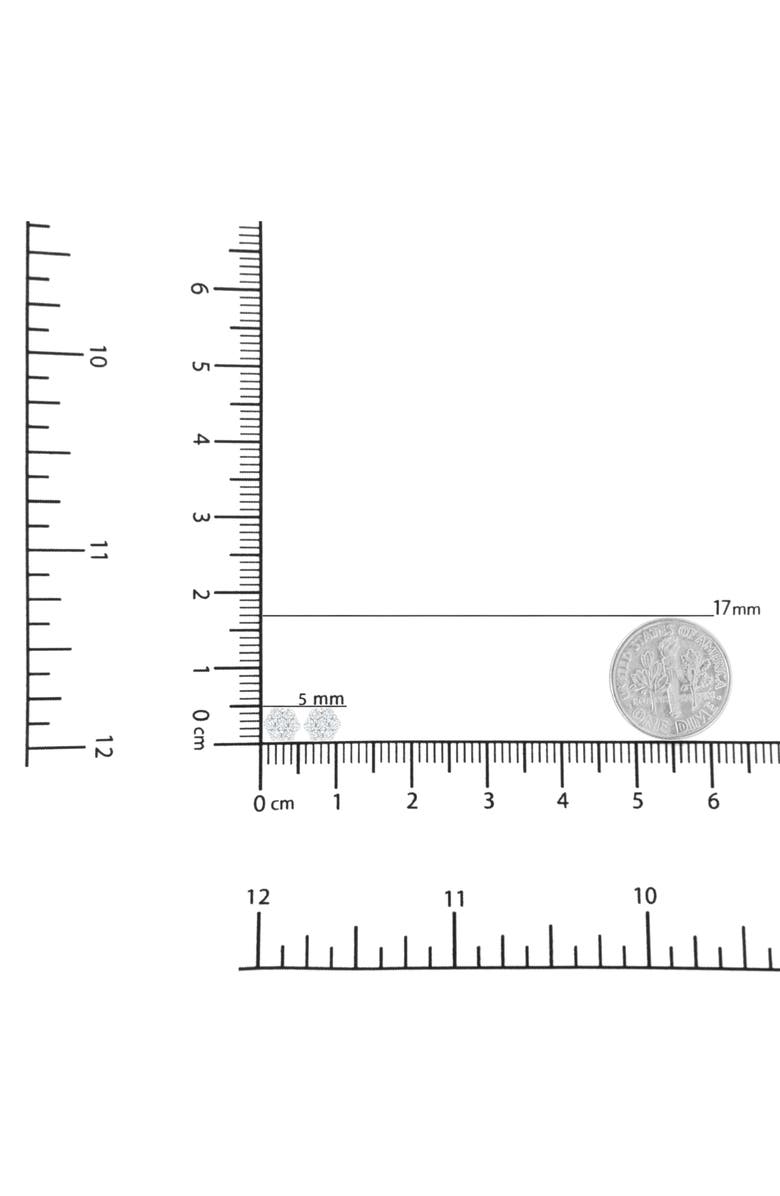 Haus of Brilliance 14K White Gold 1/2 Ct Prong RoundDiamond Flower Stud Earring, Alternate, color, White