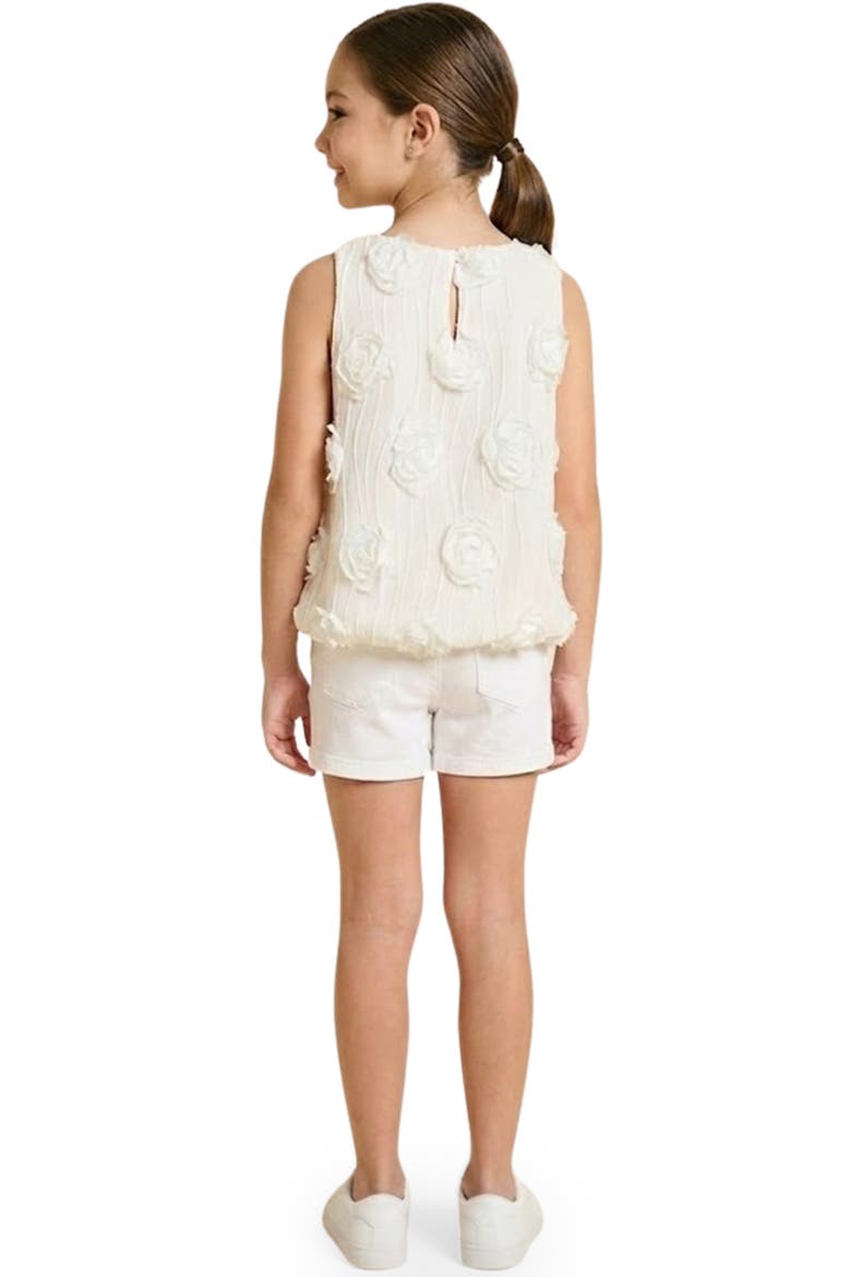 Kids' Floral Appliqué Tank, Alternate, color, IVORY