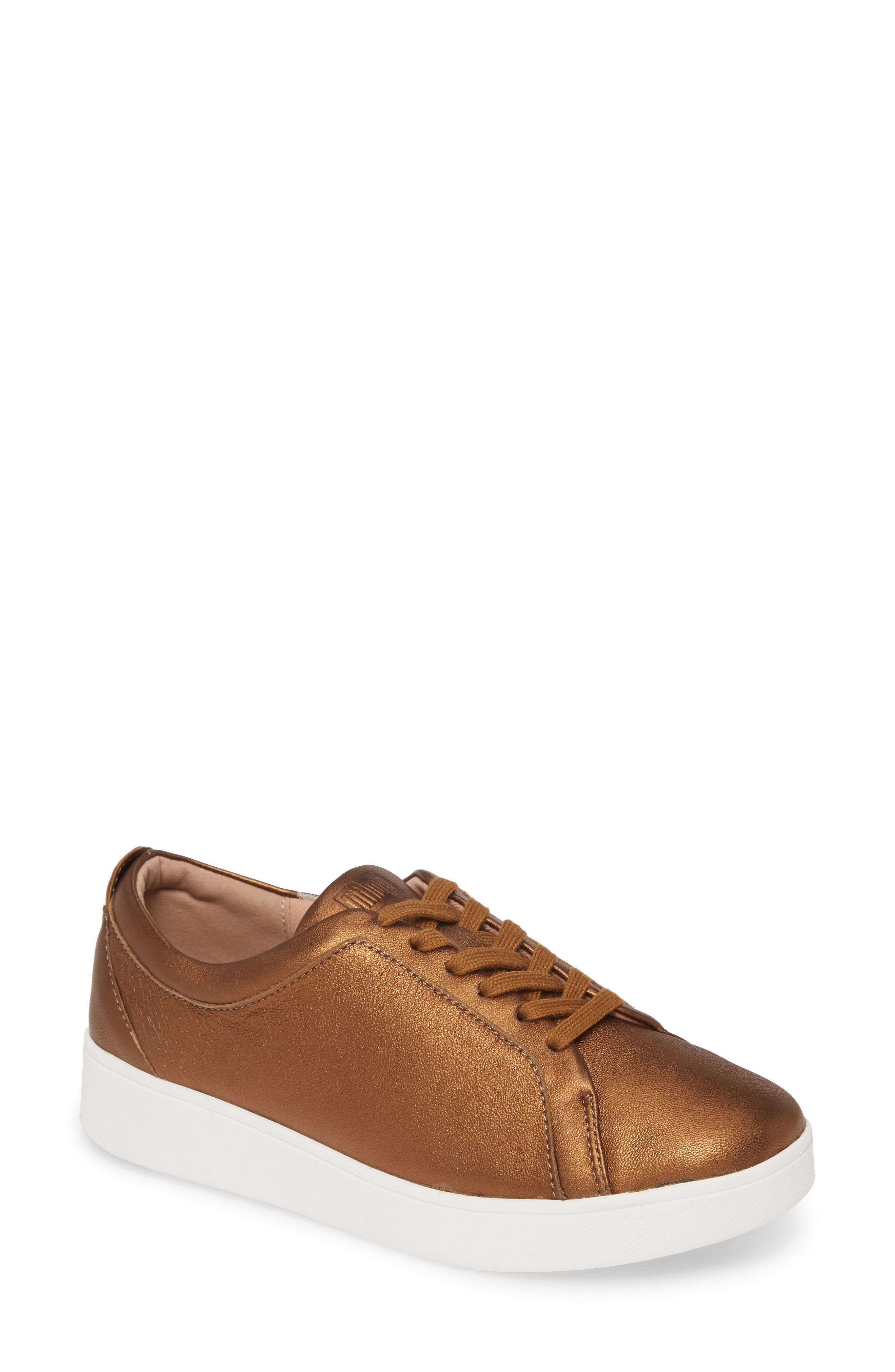 Rally Sneaker, Main, color, BRONZE LEATHER