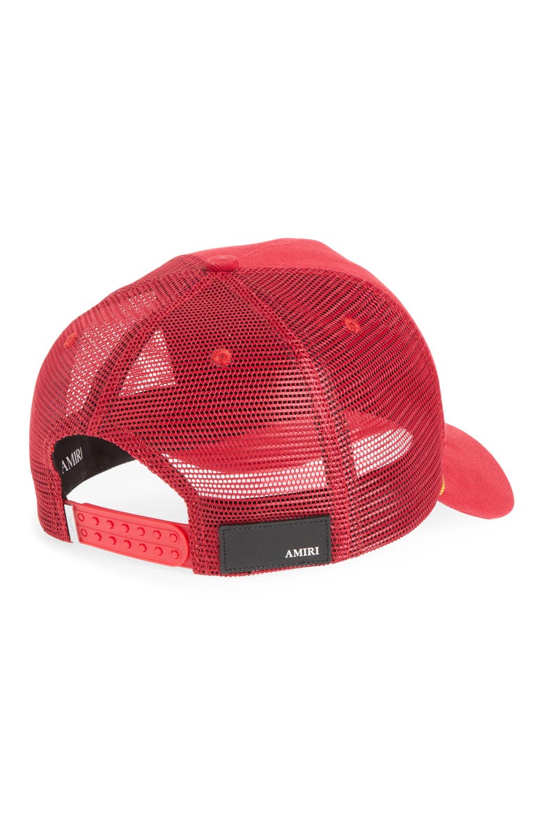 Embroidered South Cali Rope Trucker Hat, Alternate, color, RUBY