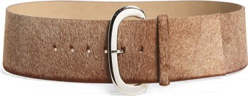 Paloma Wool Morris Genuine Calf Hair Belt | Nordstrom