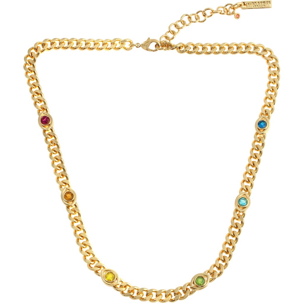KURT GEIGER KURT GEIGER LONDON EVIL EYE STATION CURB CHAIN NECKLACE