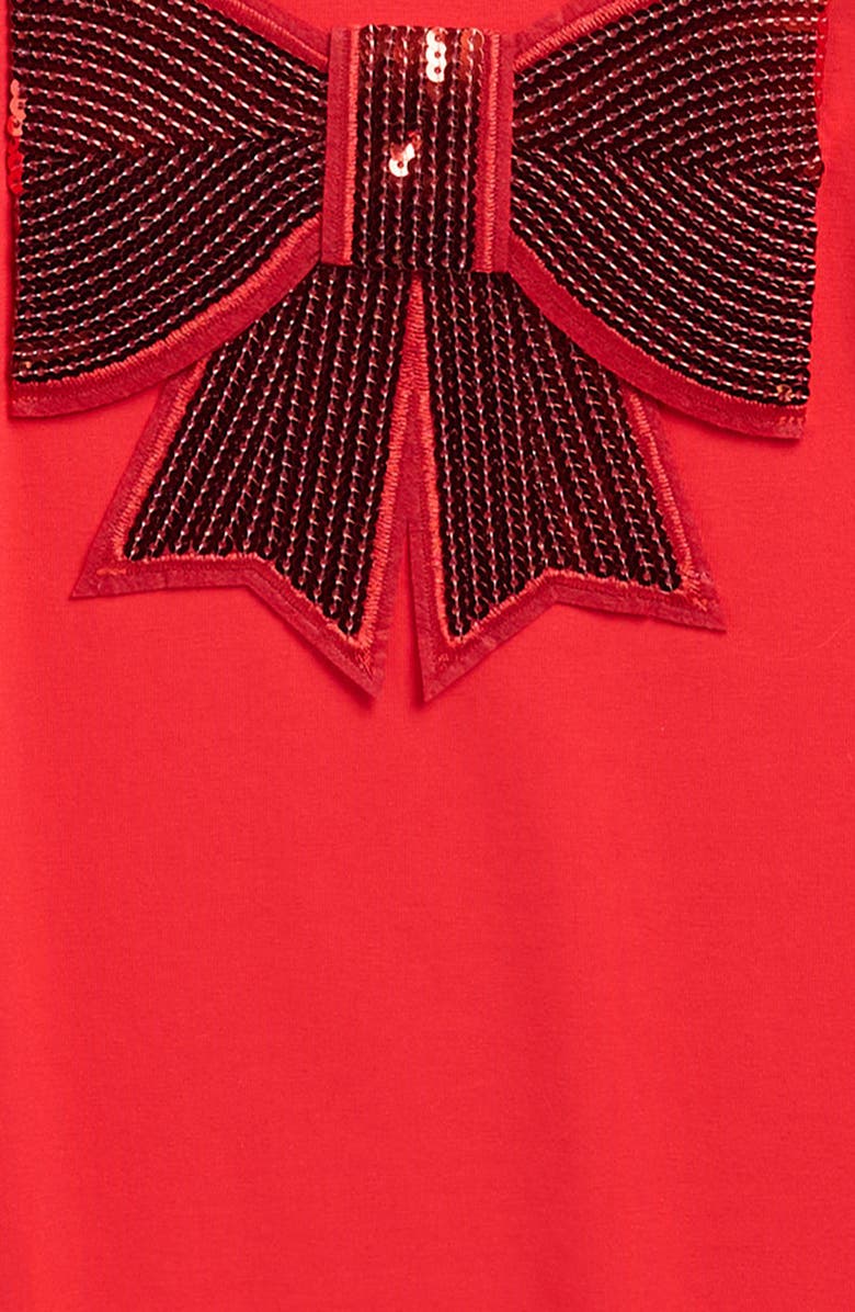 Rock Your Kid Kids' Sequin Bow Long Sleeve T-Shirt, Alternate, color, Red Candy