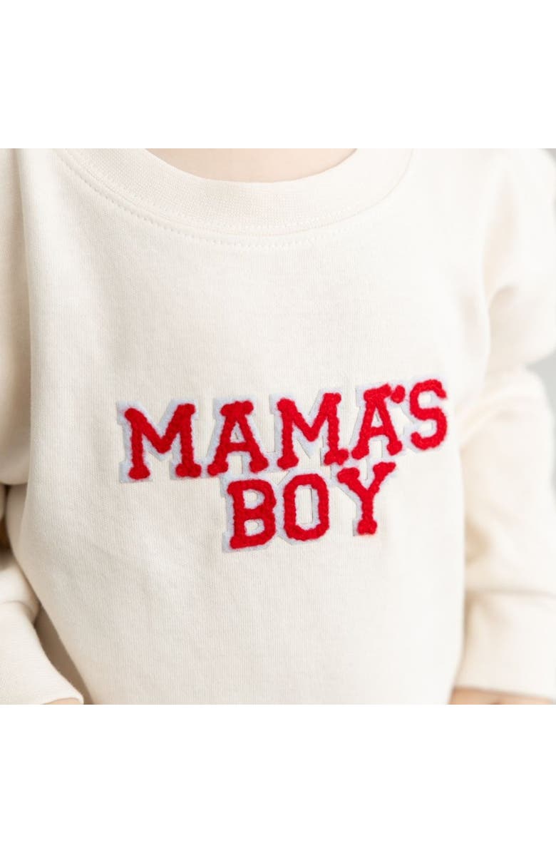 Sweet Wink Mama
s Boy Patch Valentine
s Day Long Sleeve Romper, Alternate, color, 