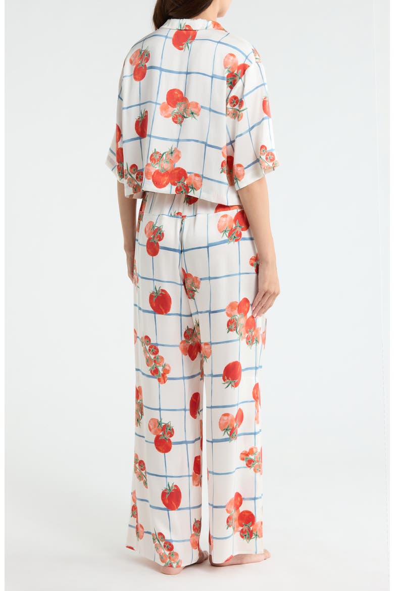 Washable High Waist Silk Pajamas, Alternate, color, SUMMER HARVEST
