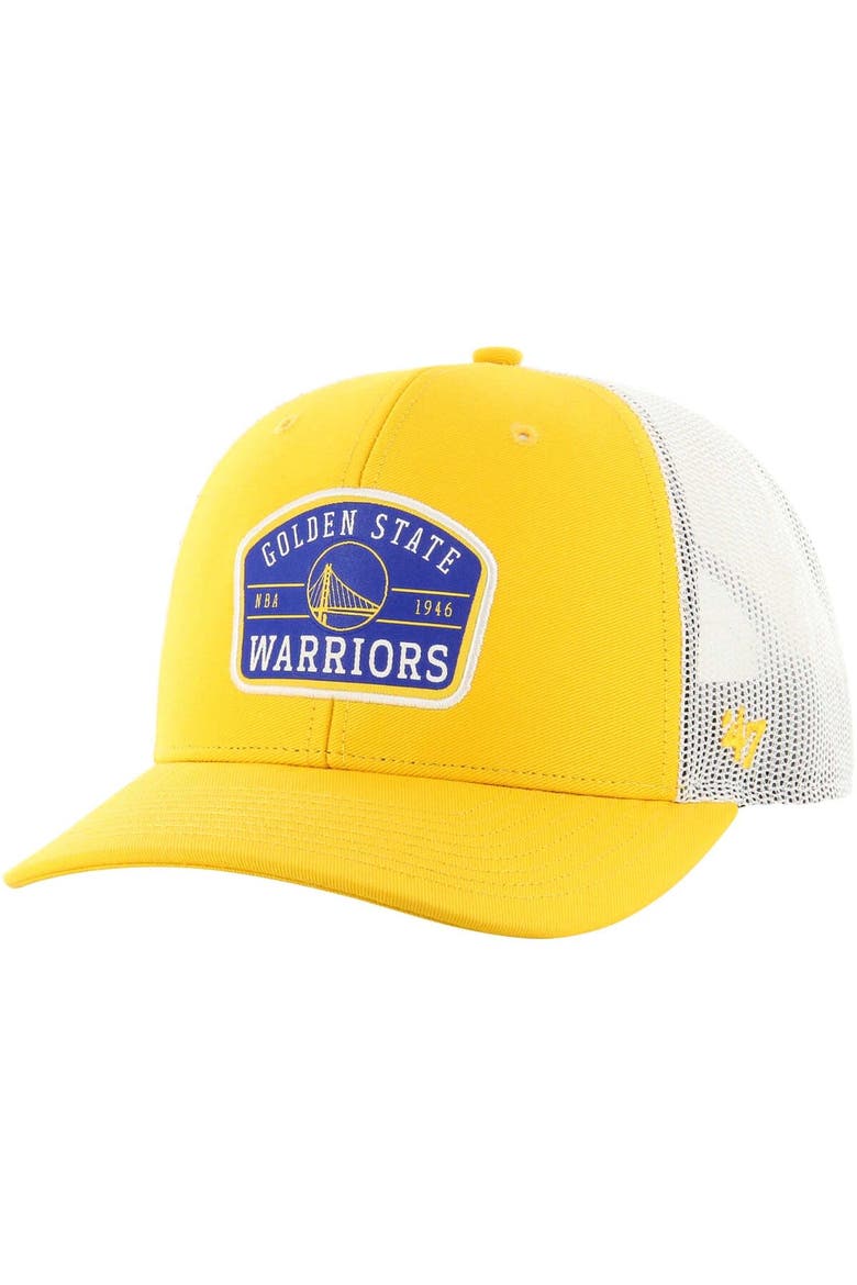 Men's '47 Gold Golden State Warriors Semi Patch Trucker Adjustable Hat, Main, color, Gold