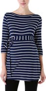 Kimi & Kai Whitney Striped Boatneck Maternity Top