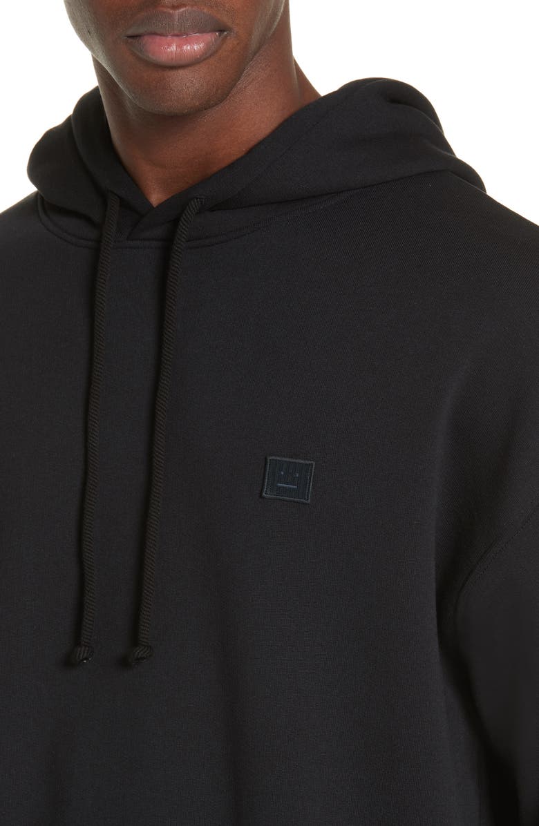 Acne Studios Farrin Face Hooded Sweatshirt, Alternate, color,
