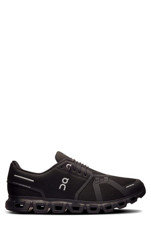 On Cloud 6 Running Sneaker In Black/black