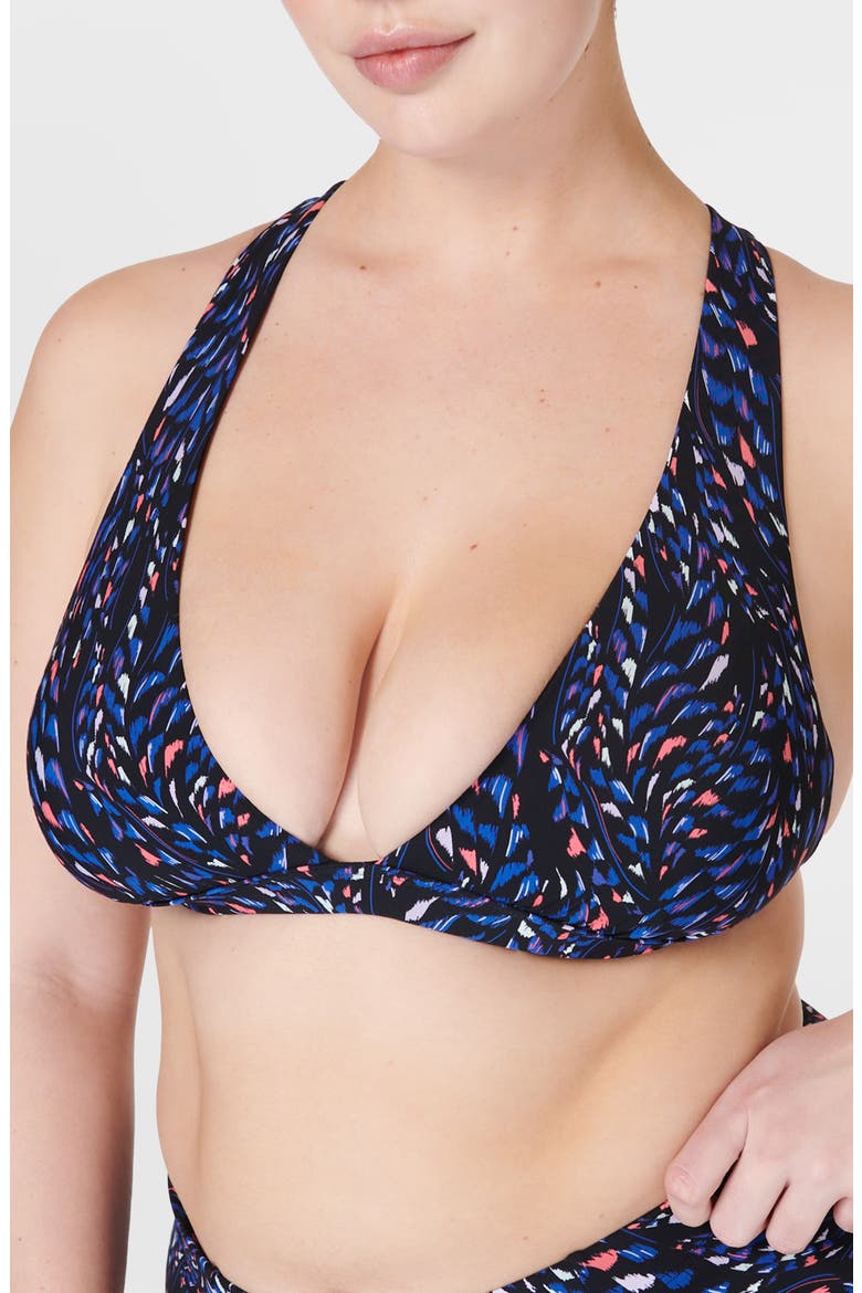 Peninsula Bikini Top, Alternate, color, BLACK CORAL TEXTURE PRINT