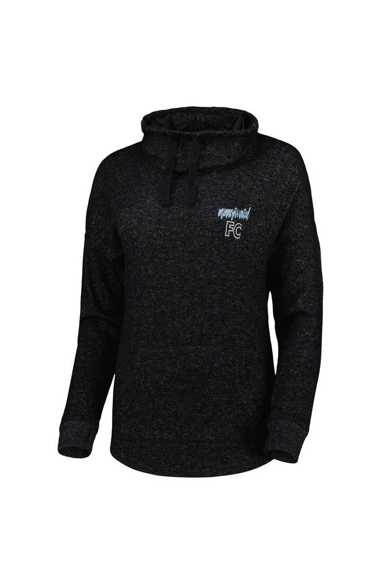 BOXERCRAFT Women's Heathered Black Minnesota United FC Cuddle Tri-Blend Pullover Sweatshirt, Alternate, color, 