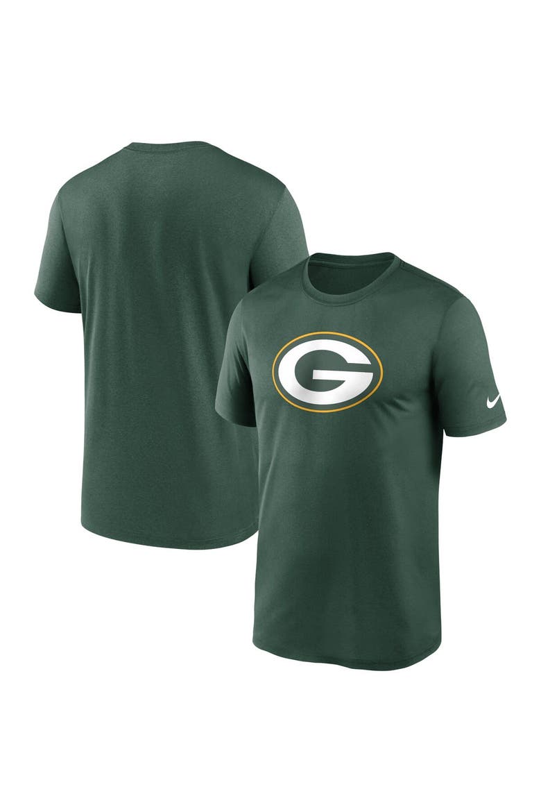 Men's Nike  Green Green Bay Packers Legend Logo Performance T-Shirt, Alternate, color, Green