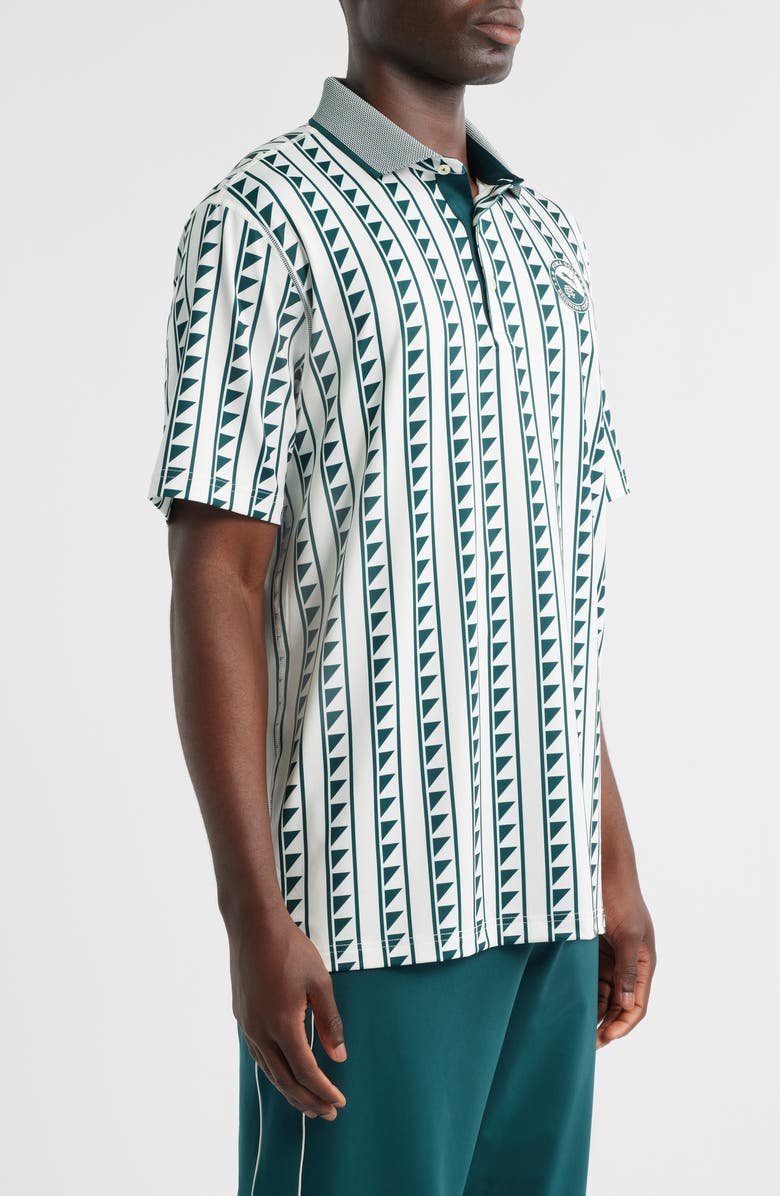 PUMA GOLF x Reigning Champ MATTR Polo, Alternate, color, Warm White-Green Terrain