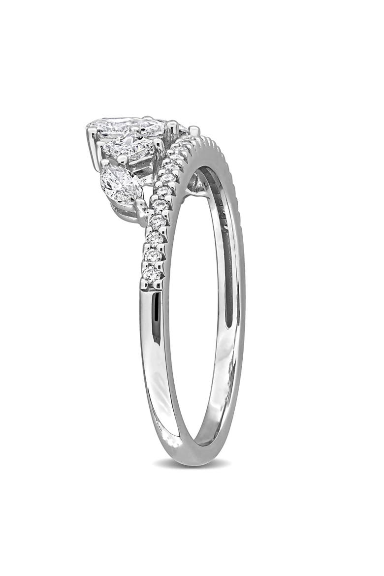 4/5 CTW Lab Grown Diamond Crown Ring in 14k, Alternate, color, White Gold