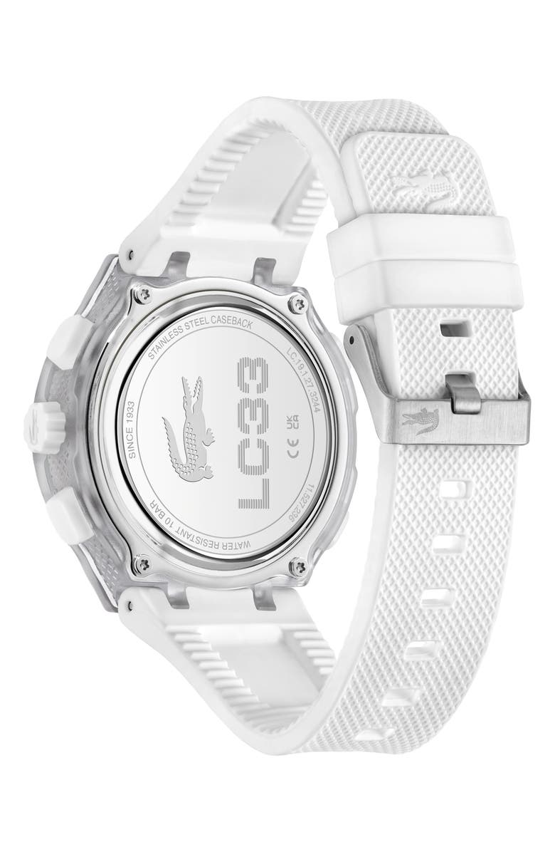 Lacoste LC33 Ana-Digi Silicone Strap Watch, 45mm, Alternate, color, 