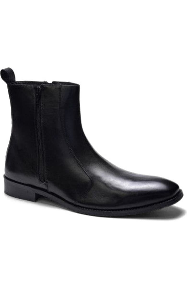A. Veer Lexington Zip Boot, Main, color, Black Leather