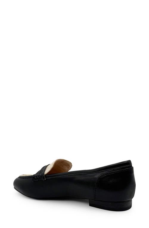Shop Chelsea Crew Archer Knit Loafer In Black And Bone Pu