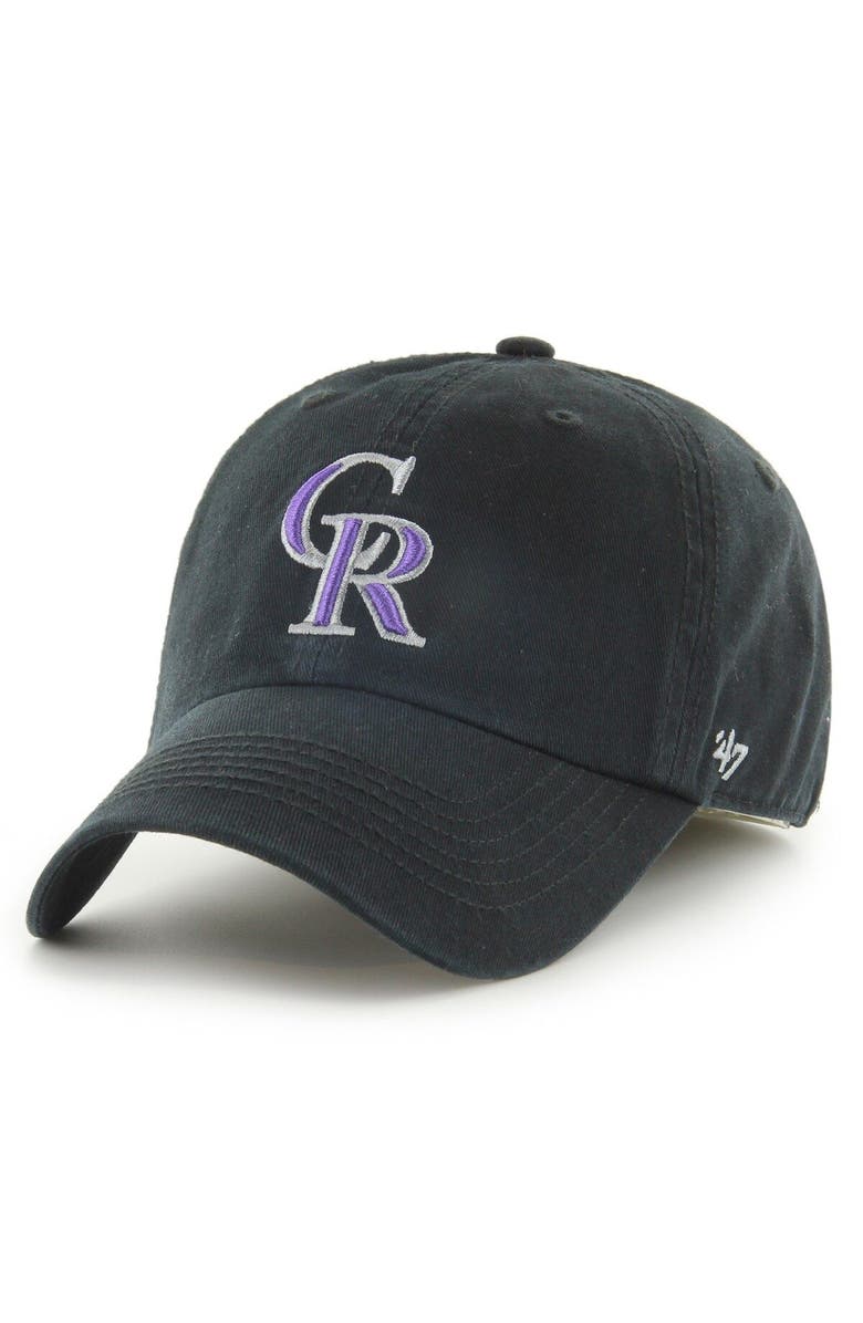 '47 Men's '47 Black Colorado Rockies Franchise Logo Fitted Hat, Main, color, Black