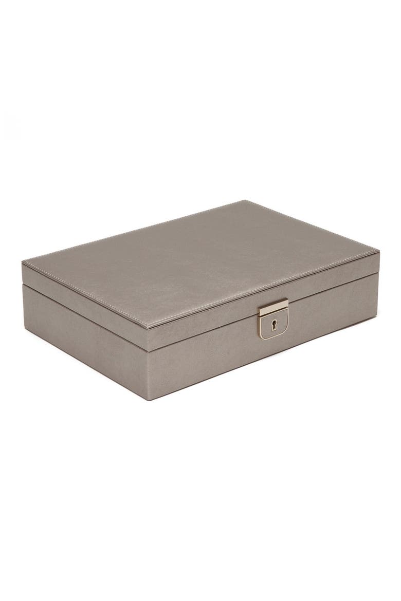 Palermo Medium Jewelry Box, Main, color, PEWTER