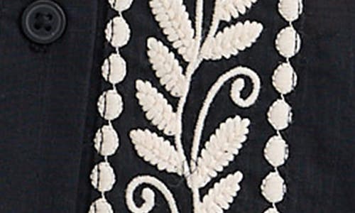Talisman The Label Cala Embroidered Shirt In Black