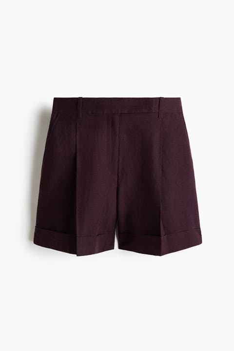 Tailored Linen-blend Shorts