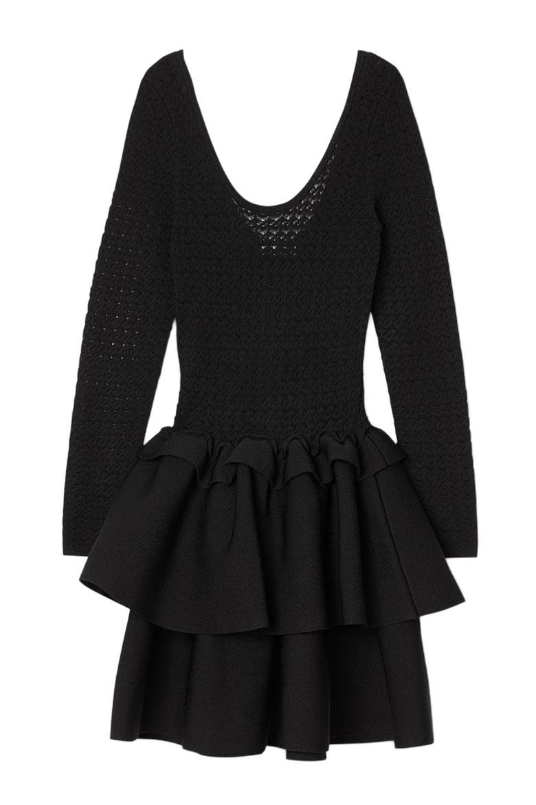 Ruffled dress, Alternate, color, Black