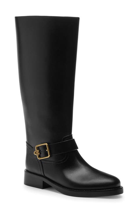 Black dress boots wide calf online