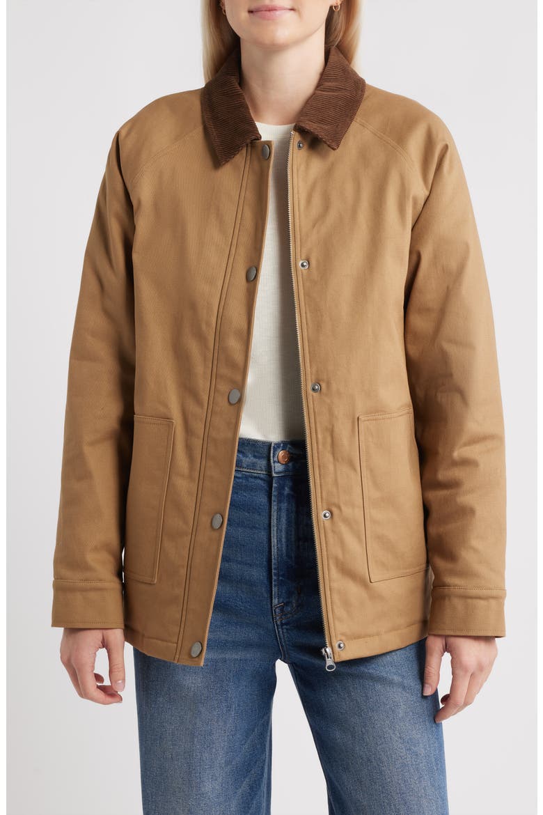 Stretch Cotton Twill Chore Coat, Main, color, TAUPE