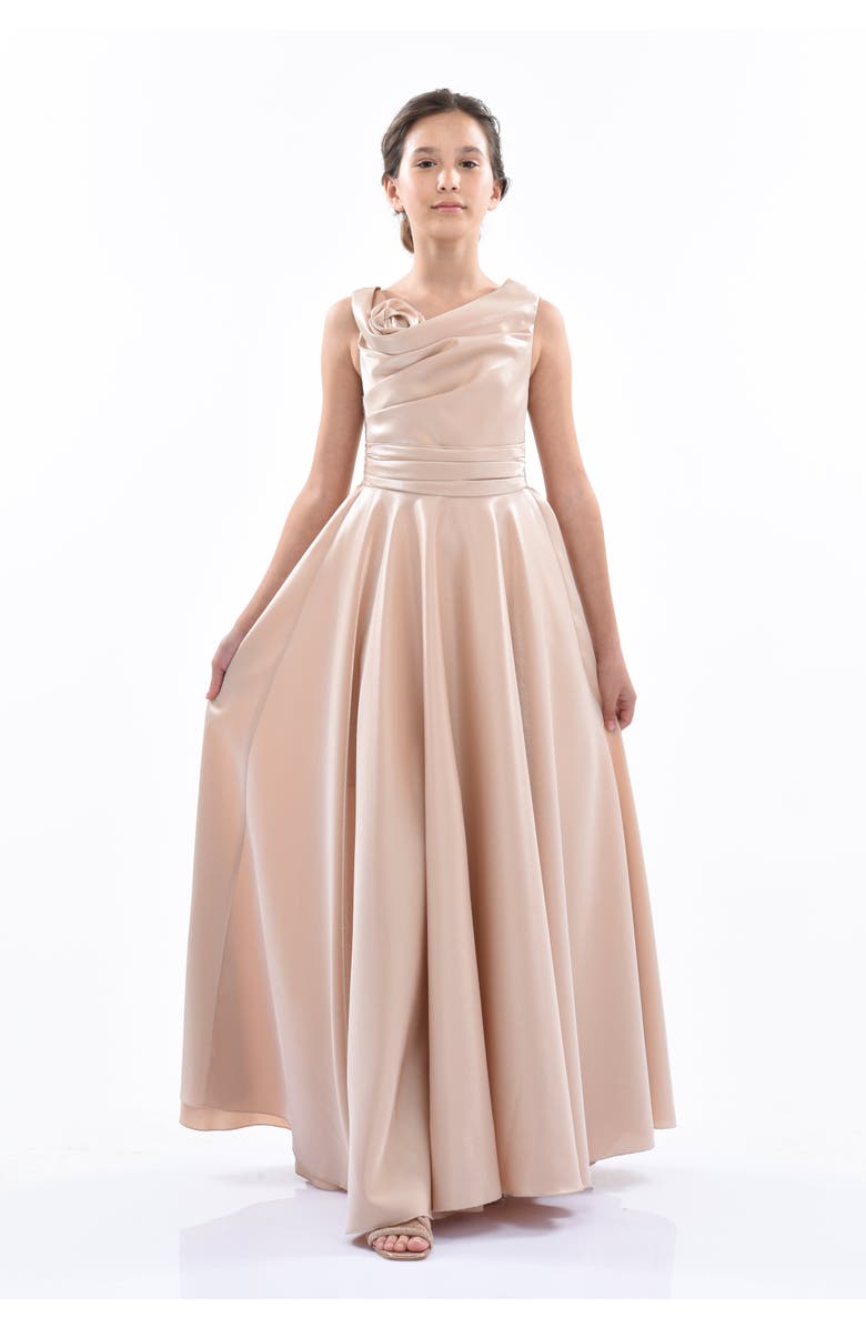 Tulleen Lenelle Dress, Main, color, Gold