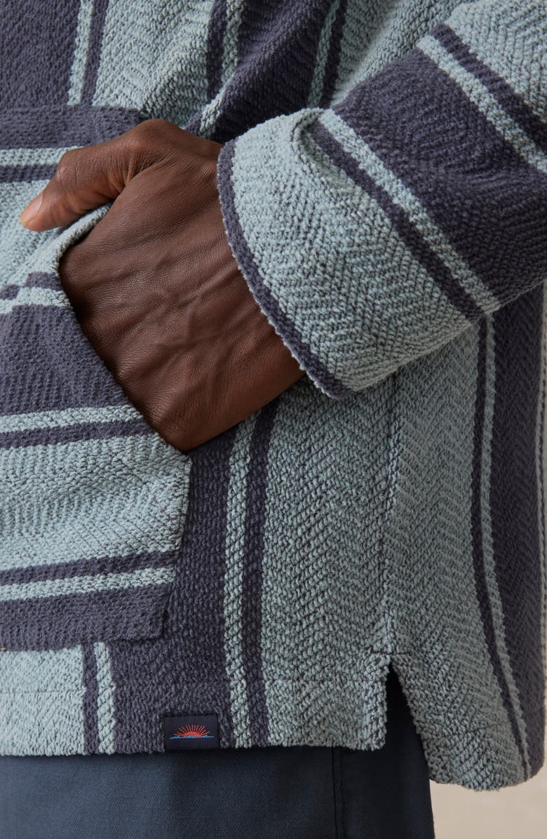 Faherty Whitewater Stripe Organic Cotton Blend Hoodie, Alternate, color, 