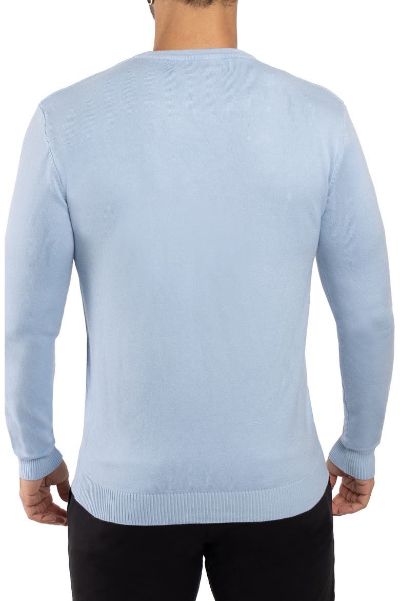 Crewneck Knit Sweater, Alternate, color, POWDER BLUE