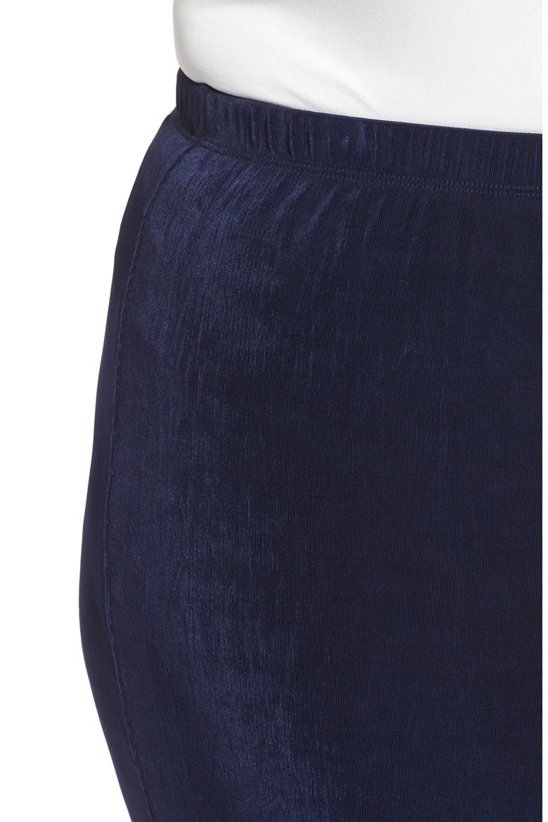 Stretch Knit Straight Maxi Skirt, Alternate, color, NAVY