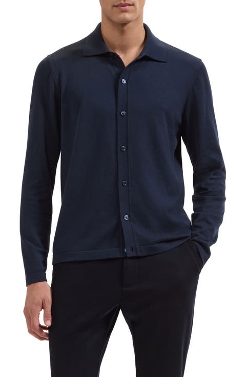 Cotton & Modal Polo Cardigan