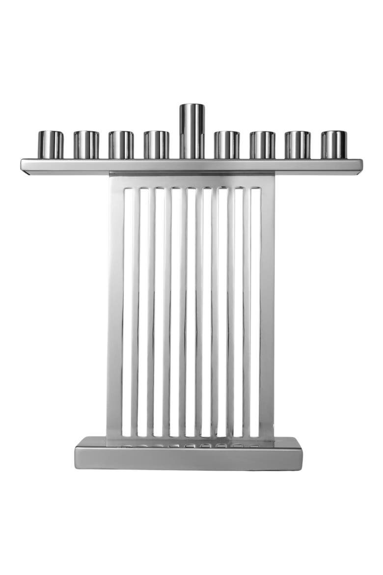 Beth Sholom Menorah, Main, color, SILVER