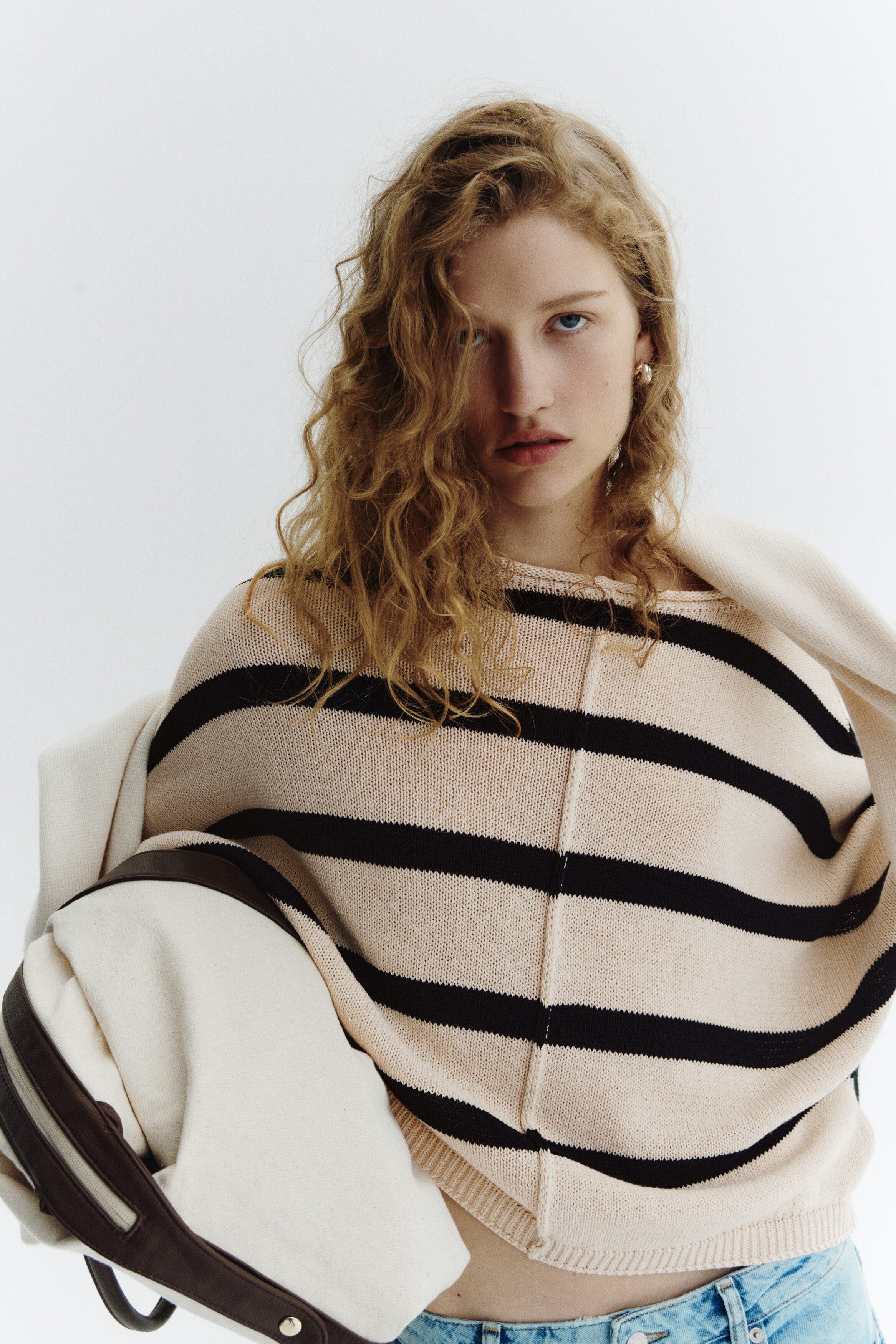 selected Cream/striped