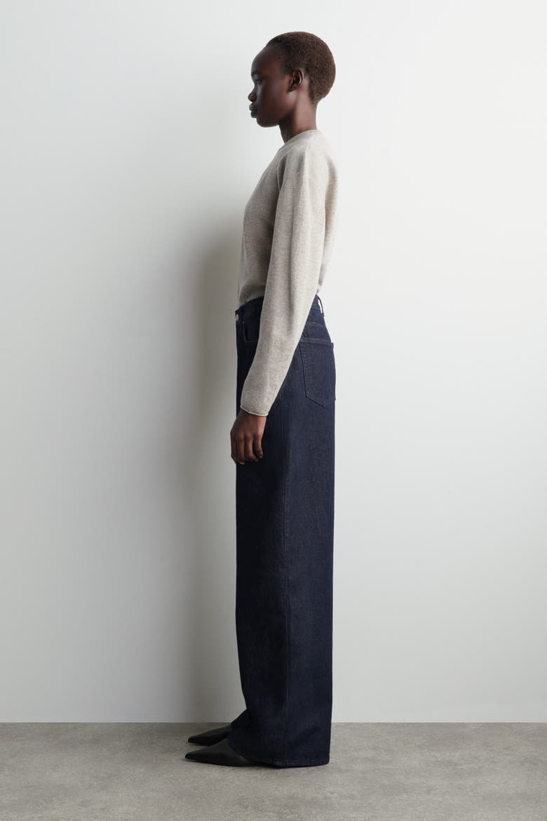 Dial Wide-Leg Jeans, Alternate, color, DARK BLUE