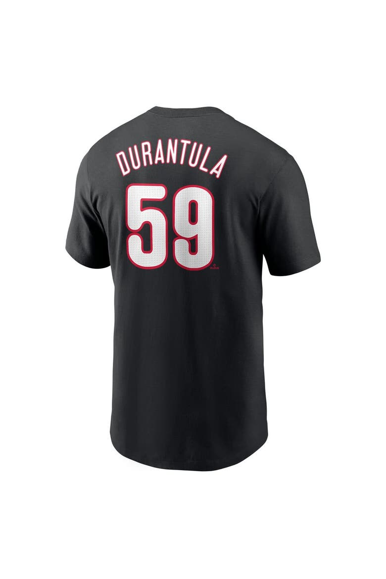 Men's Nike Jhoan Duran Black Philadelphia Phillies Name & Number Player Nickname T-Shirt, Alternate, color, Black