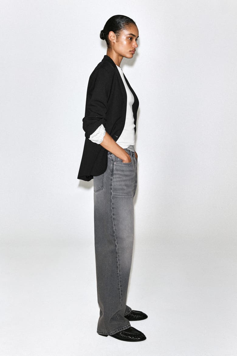 Facade Straight-Leg Jeans, Alternate, color, FADED BLACK