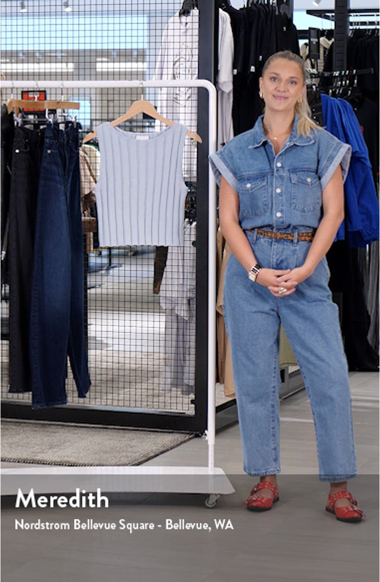 Callie Sleeveless Organic Cotton Rib Sweater, sales video thumbnail