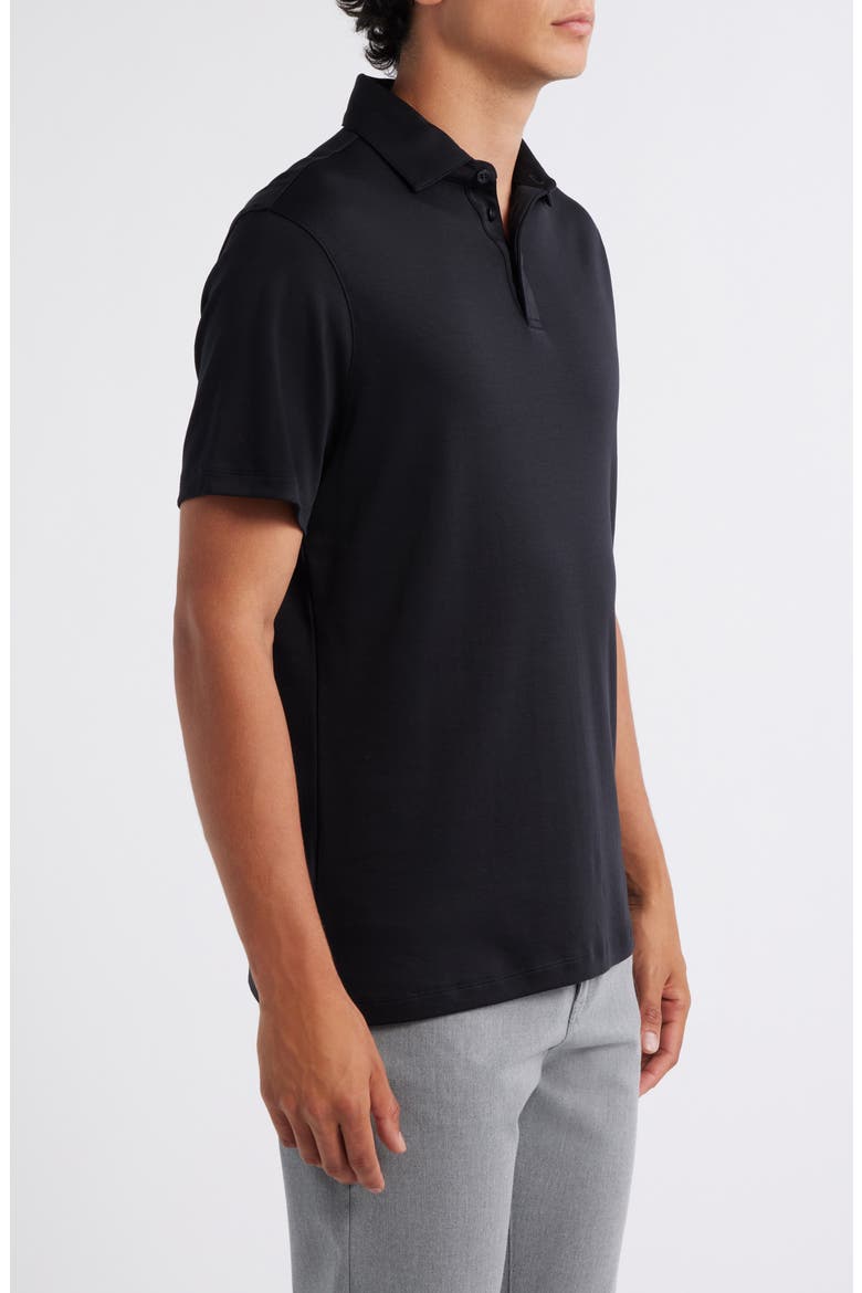 Georgia Solid Pima Cotton Polo, Alternate, color, BLACK