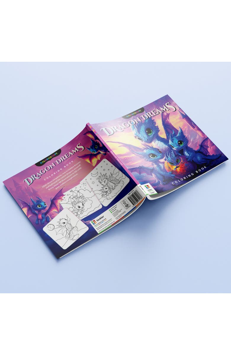 KALEIDOSCOPE Coloring Book, Dragon Dreams, 96 Pages, 48 Illustrations, 8+, Alternate, color, Multicolored