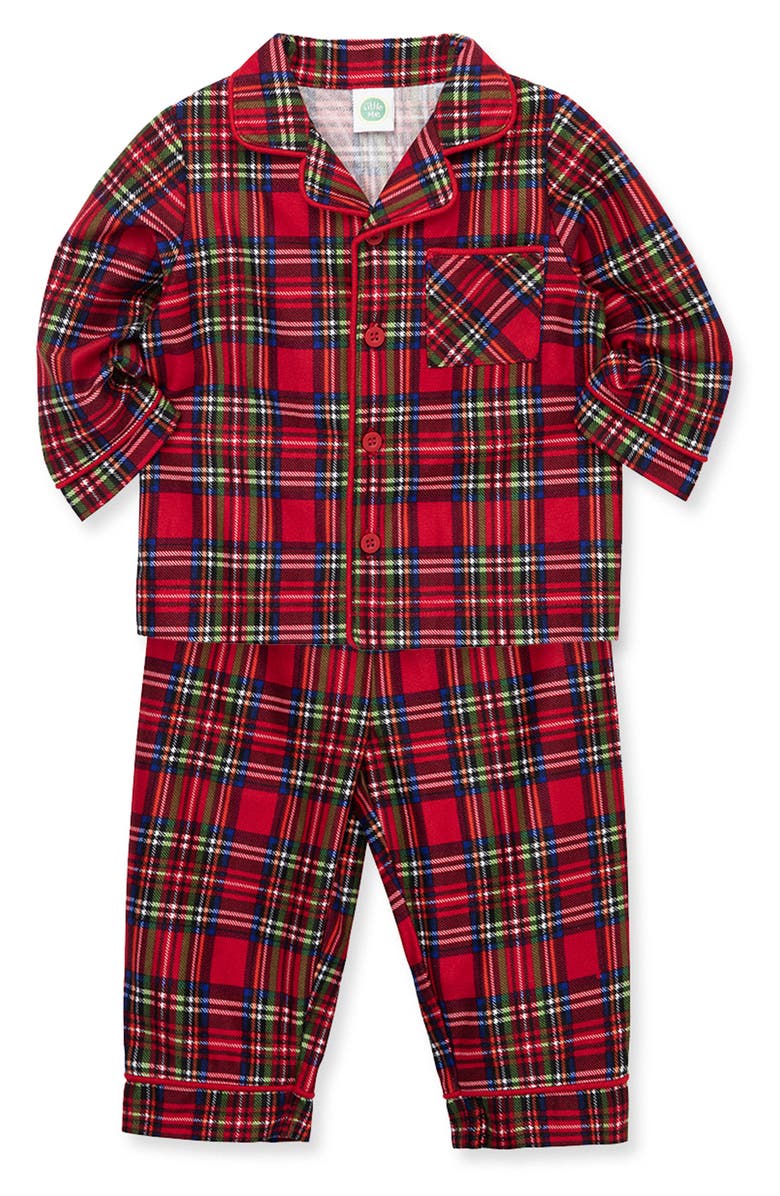 Little Me Plaid Two-Piece Pajamas, Alternate, color, Plaid
