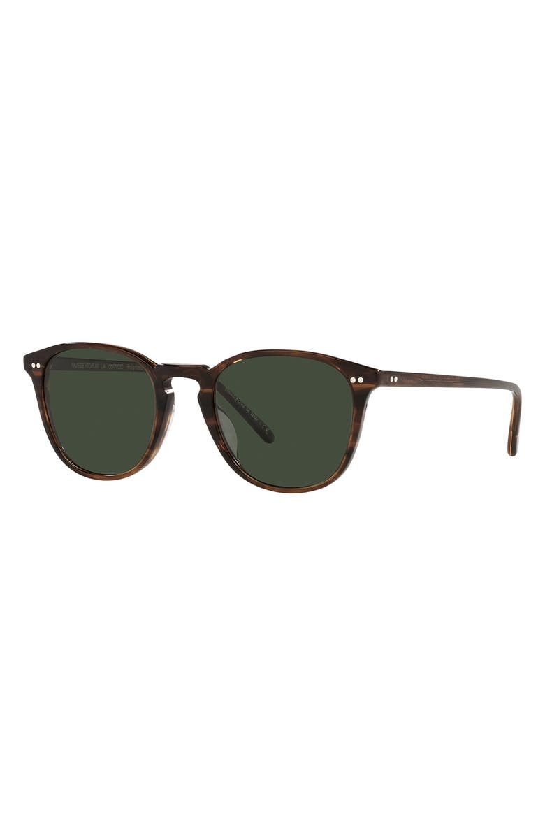 Oliver Peoples Forman LA 51mm Polarized Pillow Sunglasses, Alternate, color, Dark Tortoise