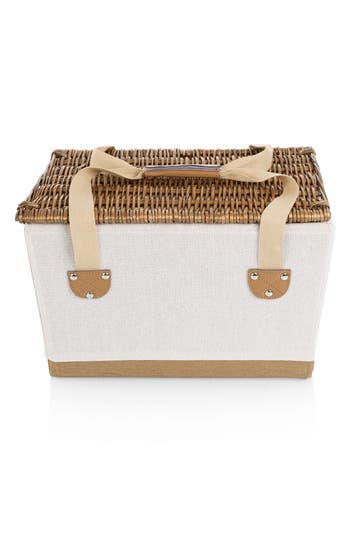 Picnic Time Lemongrove Picnic Basket In White