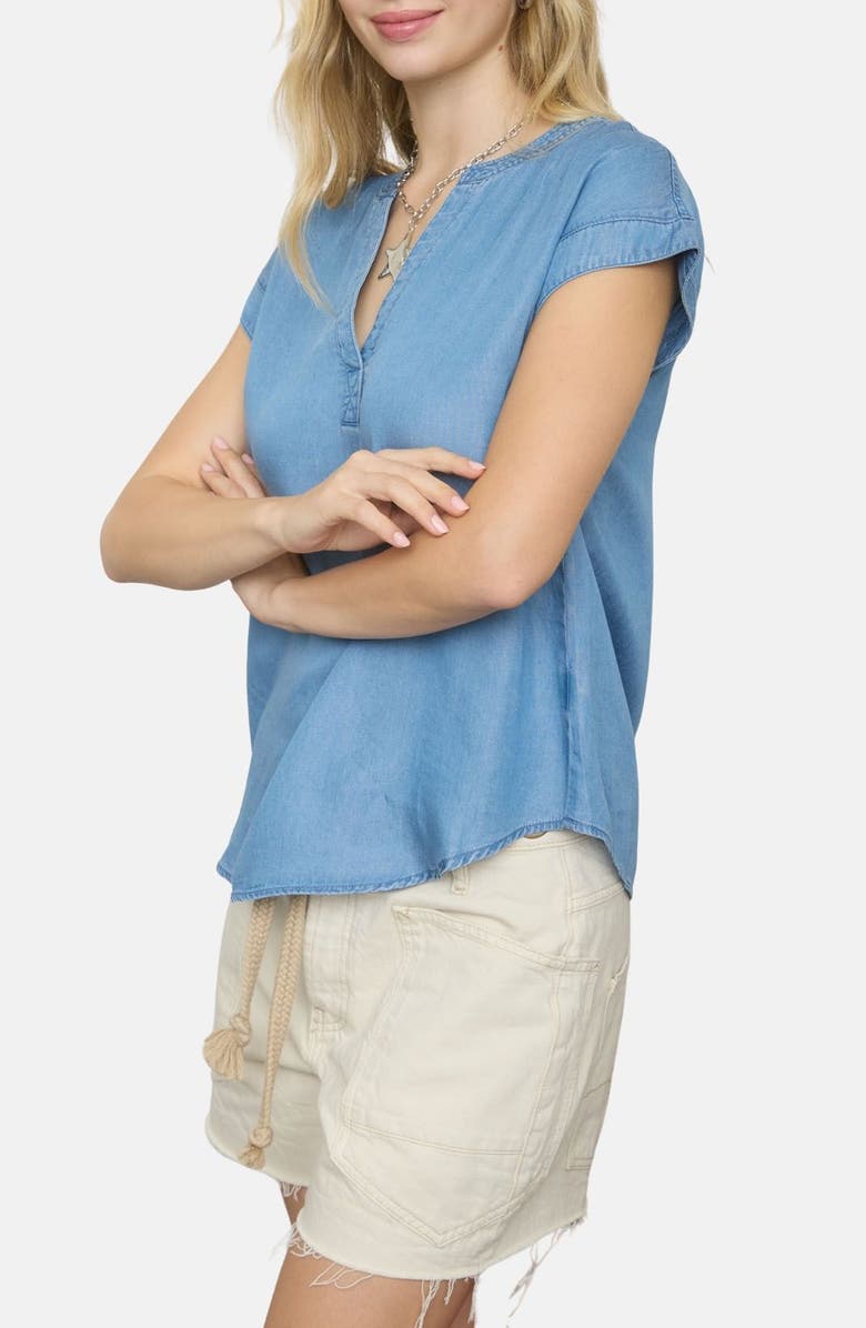 Blu Pepper Chambray Top, Alternate, color,