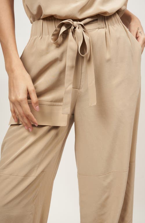 EQUIPMENT EQUIPMENT ALLIRA TIE WAIST WIDE LEG SILK PANTS