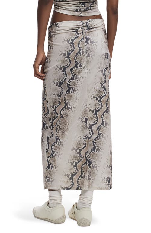 Desigual Snakeskin Print Skirt In Multi