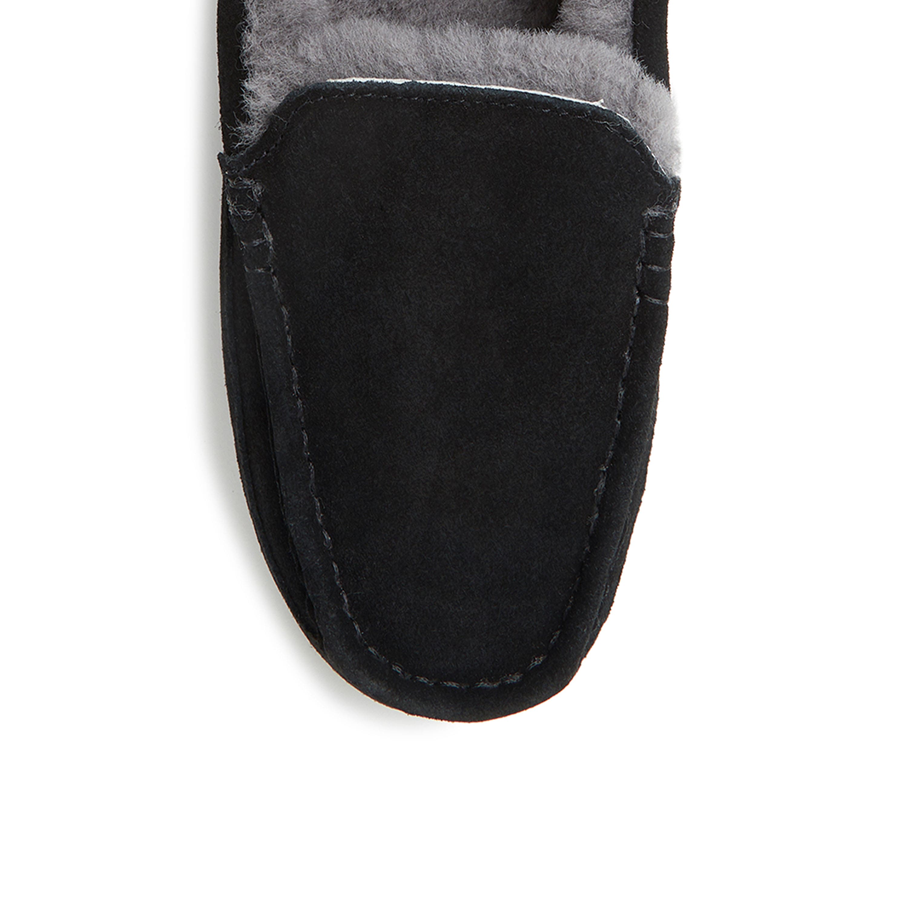 DEARFOAMS Fireside Melbourne Genuine Shearling Moccasin Slipper, Alternate, color, Black