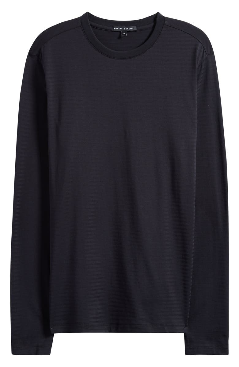 Robert Barakett Christopher Long Sleeve Pima Cotton T-Shirt, Alternate, color, Black