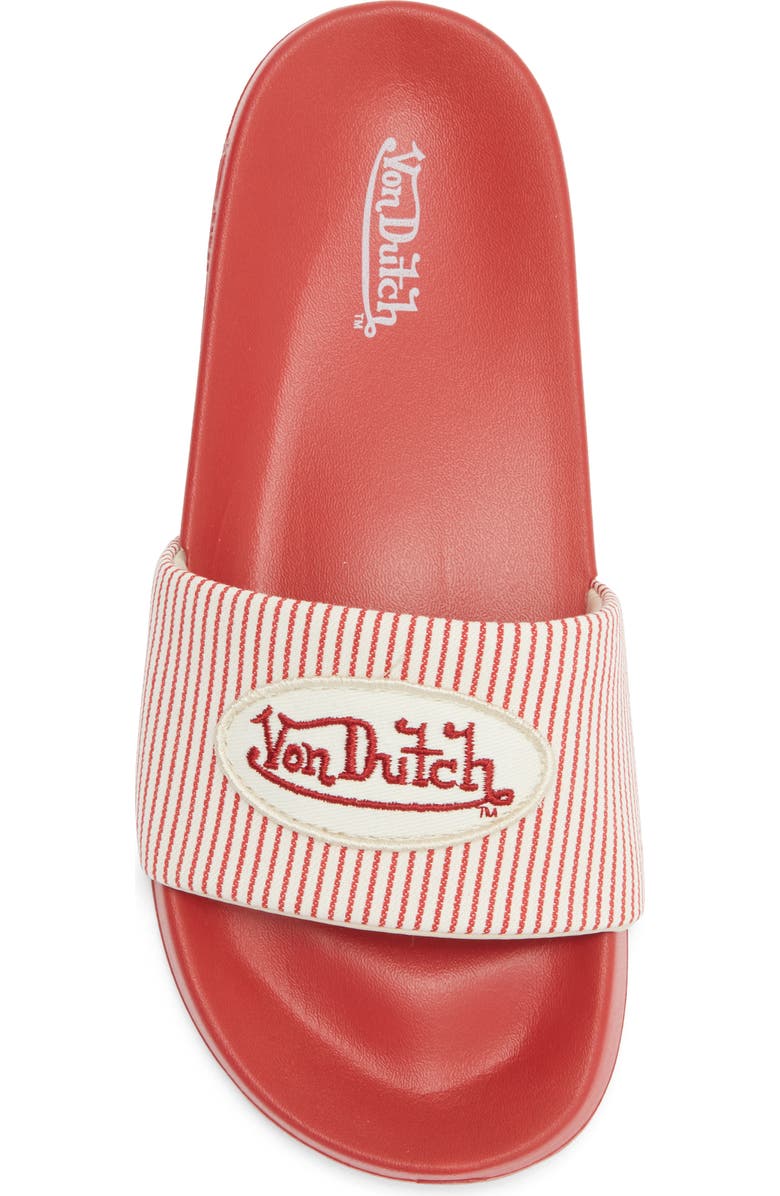 Von Dutch Turbo Slide Sandal, Alternate, color, Red/ White